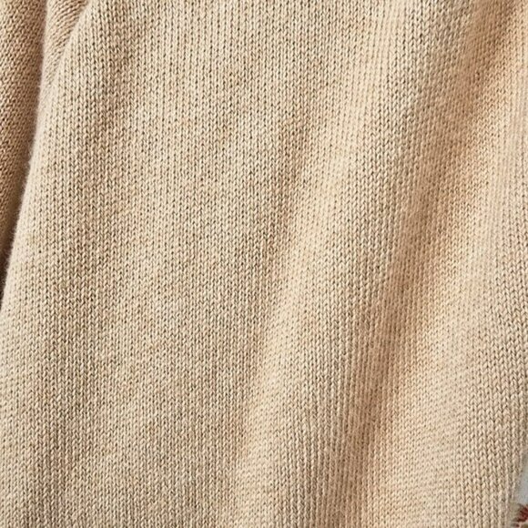 Chico's 2 Women's Tan Knit Cardigan Sweater Size Medium Open Front Office Long - Picture 6 of 15